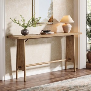 Tribesigns 63" Entryway Table, Wooden Console Table with Metal Legs, Sofa Table Behind Couch for Entrance, Hallway, Living Room - 1 of 4