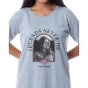 The White Lotus TV Show Womens' Tanya McQuoid Nightgown Sleep Pajama Shirt Grey - 2 of 4