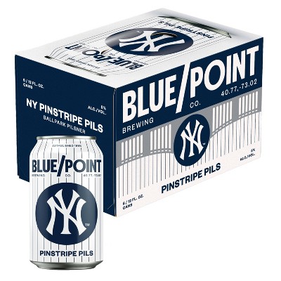 Blue Point Brewing Pinstripe Pilsner Beer - 6pk/12 fl oz cans