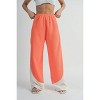 Slickblue Women's Two-Toned Wide Leg Pants Burnt Coral Nude, Polyester Fabric, Relaxed Fit, Size S-L - 2 of 4