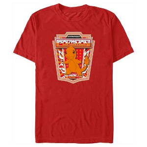 Men's Pokemon Charmander Metallic Badge T-Shirt - 1 of 4