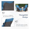 EROMMY Outdoor Recliner Chair for Patio,Blue - image 4 of 4