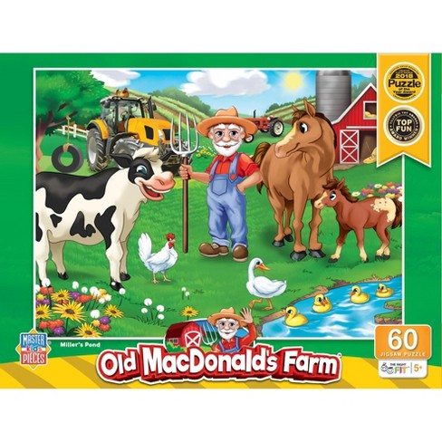 MasterPieces 60 Piece Jigsaw Puzzle - Old MacDonald's Farm Miller's Pond. - image 1 of 4