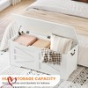 30" /39.4" Storage Chest, Toy Chest With Lids, Entryway Storage Bench with Safety Hinge Wooden Storage Trunk - 3 of 4