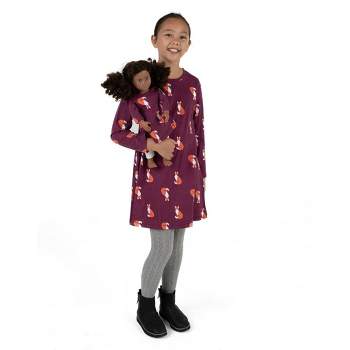 Leveret Girl and Doll Matching Animal Cotton Dress