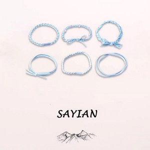 4 pcs Flower pattern Phone Circle Coil Hair Ties, Mixed color Hair circle, and Cute Hair Accessories - 1 of 3