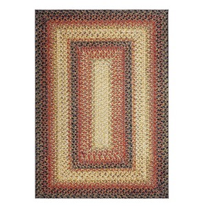 Washable Modern Braided Printed Rug Non Slip Low Pile Rug Soft Contemporary Throw Floor Cover Foldable Indoor Carpet for Living Room Bedroom - 1 of 4