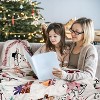 Lomsoe Christmas Throw Blanket, Winter Xmas Holiday Festival Cute Plaid Snowman Santa Gingerbread Blanket for Women Men. - 2 of 4