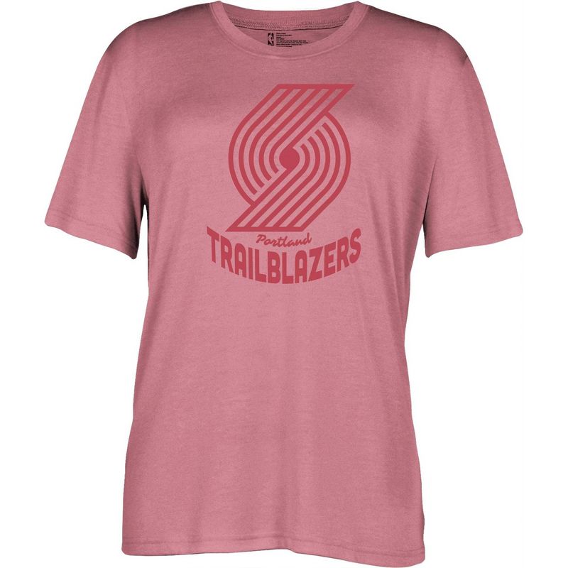 NBA Portland Trail Blazers Women&#39;s Short Sleeve Vintage Logo Tonal Crew T-Shirt, 1 of 5