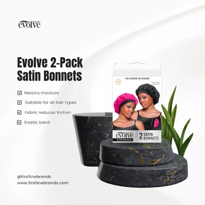 Evolve Products Satin Hair Bonnets - 2pk - image 5