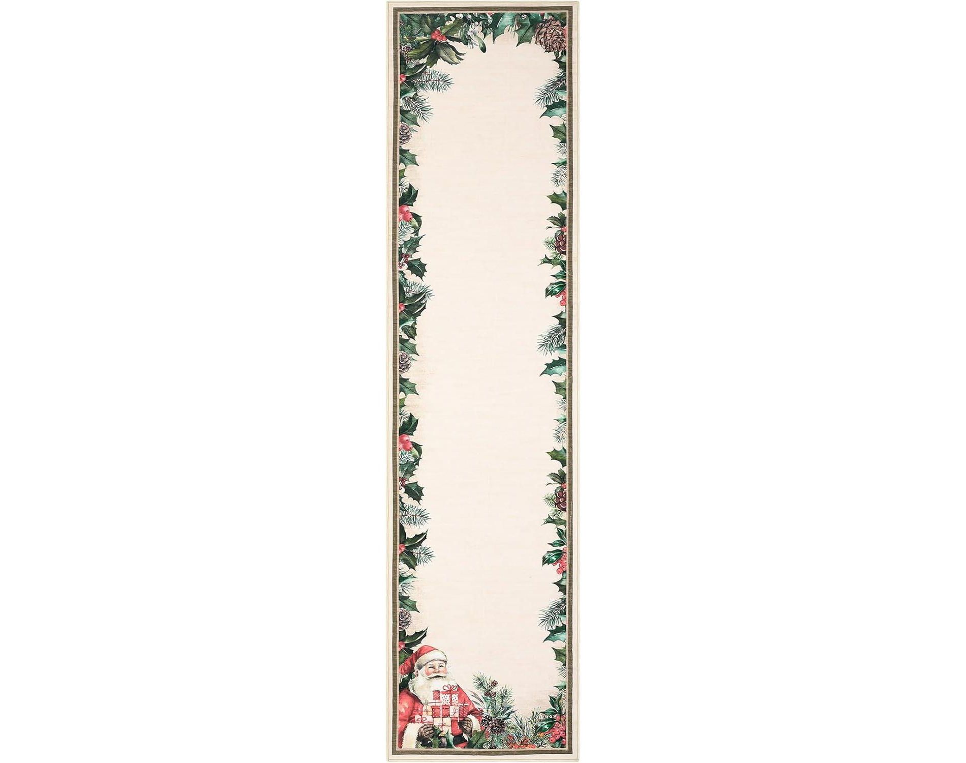 Fulvari Christmas Santa Claus Area Rug, Christmas Tree Rug Washable Non Slip,Carpet for Nursery Living Dorm,Christmas Decorations