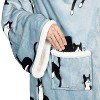 Tirrinia Womens Mens Faux Shearling Wearable Blanket With Sleeves, Full Body Throw Reading Wrap TV Blankets, Snuggle Gift for Valentine’s Day - 3 of 4