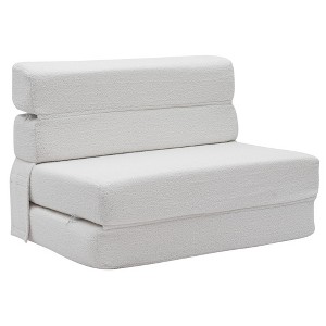 3-in-1 Convertible Folding Sleeper Chair Sofa Bed Lazy Couch with Pillow Fabric for Living Room - 1 of 4