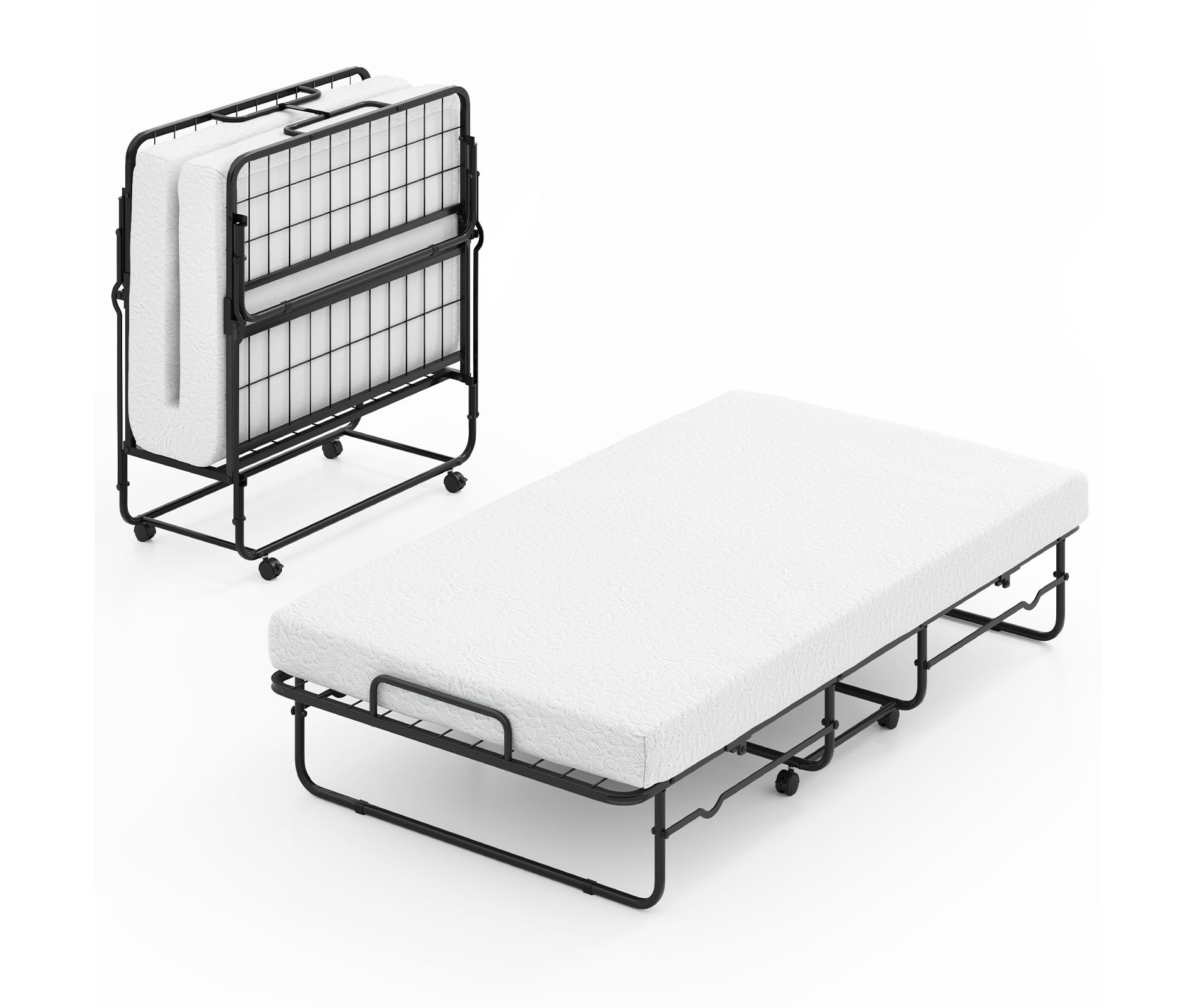 Costway Twin Size Folding Bed 38" x 75" Rollaway Guest Bed Portable Sleeper Bed