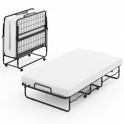 Costway Twin Size Folding Bed 38" x 75" Rollaway Guest Bed Portable Sleeper Bed