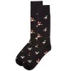 Memoi Men's "Mallard Most Fowl" Rayon from Bamboo Blend Novelty Crew Sock Black 10-13 - 3 of 4