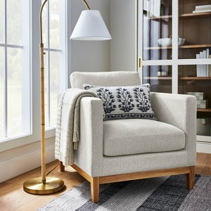 Woodland Hills Wood Base Chair Light Gray - Threshold™ designed with Studio McGee - 1 of 4