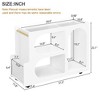 NicBex Mobile End Table with Lockable Wheels, Fluted Glass Side Tables Living Room, Narrow Coffee Table, Modern Nightstand with Golden Round Rod - 2 of 4