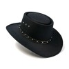Western Express Black Felt Finish Western Gambler Hat - 2 of 4