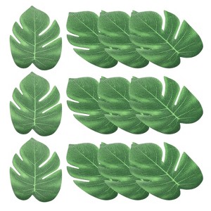 Unique Bargains Durable Lifelike Appearance Artificial Green Palm Leaves - 1 of 4