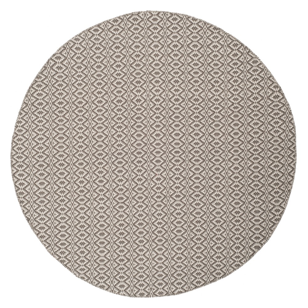 6'x6' Round Kalina Rug Ivory/Gray Round - Safavieh