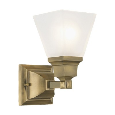 Livex Lighting Mission 1 - Light Vanity in  Antique Brass
