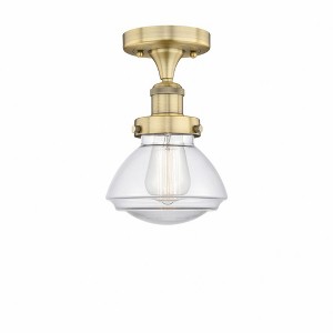 Olean - 1 Light Semi-Flush Mount In Art Deco Style-8.25 Inches Tall and 6.5 Inches Wide - 1 of 1