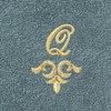 Linum Home Textiles 100% Turkish Cotton MONICA Gold Thread 2PC Embellished Washcloth Set - 3 of 3