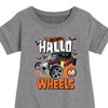 Hot Wheels Halloween Graphic Short Sleeve Fleece Dress - Heather Grey - 3T - 2 of 3