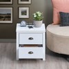Nightstand Bedside Table, Wooden Frame with Storage Drawer, Bed Side Table with Adjustable LED Strip Light, Storage End Table for Bedroom - 3 of 4