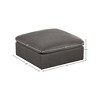 Meridian Furniture,Cozy Velvet Ottoman - 3 of 4
