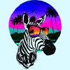 Boy's Design By Humans Summer Zebra By clingcling T-Shirt - 2 of 3