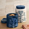 Large Stoneware Floral Food Storage Canister - Threshold™ - 2 of 3
