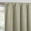 2pc 74"x84" Sun Zero Prescott Herringbone Magnetic Close 100% Blackout Curtain Panel Pair Sage Green - 3 of 4