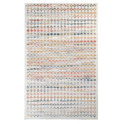 Rustic Geometric Diamond Indoor Runner or Area Rug by Blue Nile Mills