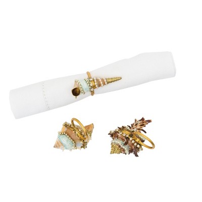 Gallerie II South Beach Shell Napkin Ring Set of 6