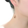Guili Sterling Silver Dangling Earrings with 18k Rose Gold Plated Round Metals, Perfect for a Chic and Polished Look with Versatile Pairing - 3 of 3