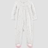 Carter's Just One You®️ Baby Girls' Angel Footed Pajama - White/Pink