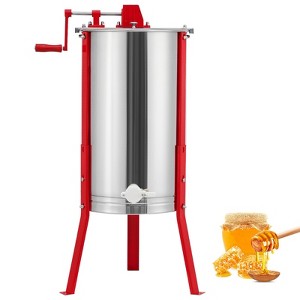 Garvee 4 Frames Manual Honey Extractor, Food Grade Stainless Steel Manual Beekeeping Extraction, Honeycomb Drum Spinner , for Apiarys, Beekeepers - 1 of 4
