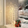 LuxenHome Lighted LED 3.9Ft White Willow Tree, Artificial Willow Tree with Metal Base - 2 of 4