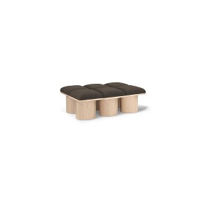 Meridian Furniture,Pavilion Boucle Fabric Bench - 1 of 4