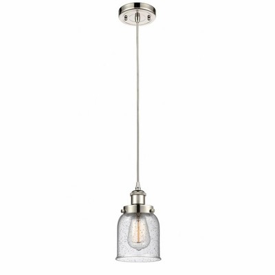 Bell - 1 Light Cord Hung Mini Pendant In Industrial Style-10 Inches Tall and 5 Inches Wide