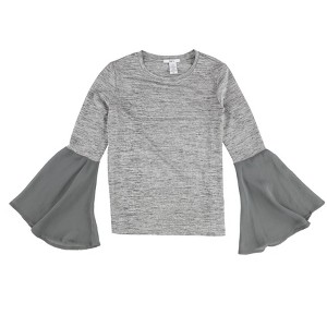 bar III Womens Bell Sleeve Knit Blouse - 1 of 2