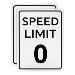 Unique Bargains Aluminum Weather Resistant Waterproof Rust Free Traffic Sign 2 Pcs - 1 of 4
