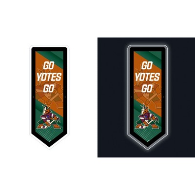 Evergreen Ultra-Thin Glazelight LED Wall Decor, Pennant, Arizona Coyotes- 9 x 23 Inches Made In USA