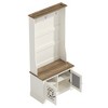 Galano Calidia Ivory with Knotty Oak Hall Tree with Bench and Shoe Storage - 4 of 4