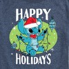 Men's - Lilo and Stitch - Happy Holidays Christmas Short Sleeve Graphic T-Shirt - 2 of 4