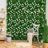 Costway Expandable Fence Privacy Screen Faux  Ivy Panel w/White Flower - 2 of 4