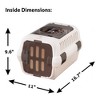 Richell: Double Door Pet Carrier II - Small White - Dog & Cat Transporter, Collapsible, Clear Top & Front Doors, Pets Up to 11lb, Latches to Seat Belt - 2 of 4