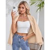 Blazer For Women Long Sleeve Open Front Casual Single Breasted Office Blazer With Pockets - 4 of 4